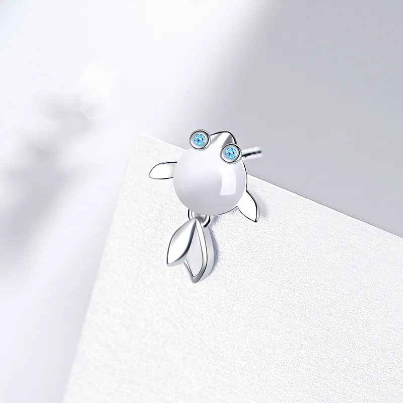CENTURY&KINDLE Glass Cat Eye Stud Earrings Women's-2