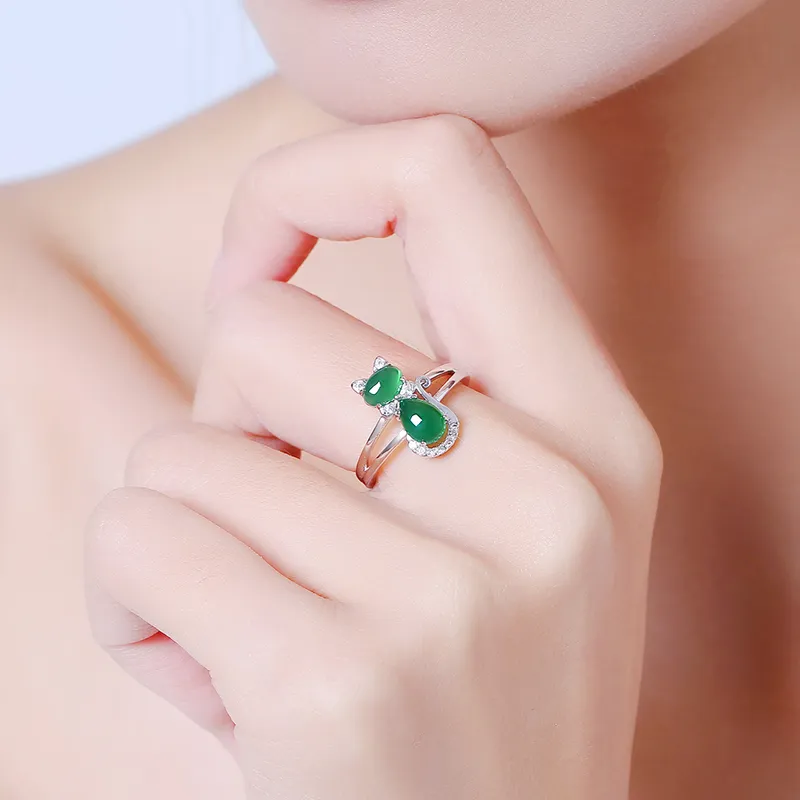 CENTURY&KINDLE Chalcedony Rings Women's-6