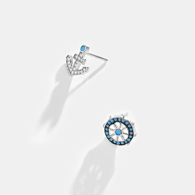 CENTURY&KINDLE S925 Silver Stud Earrings Women's-4