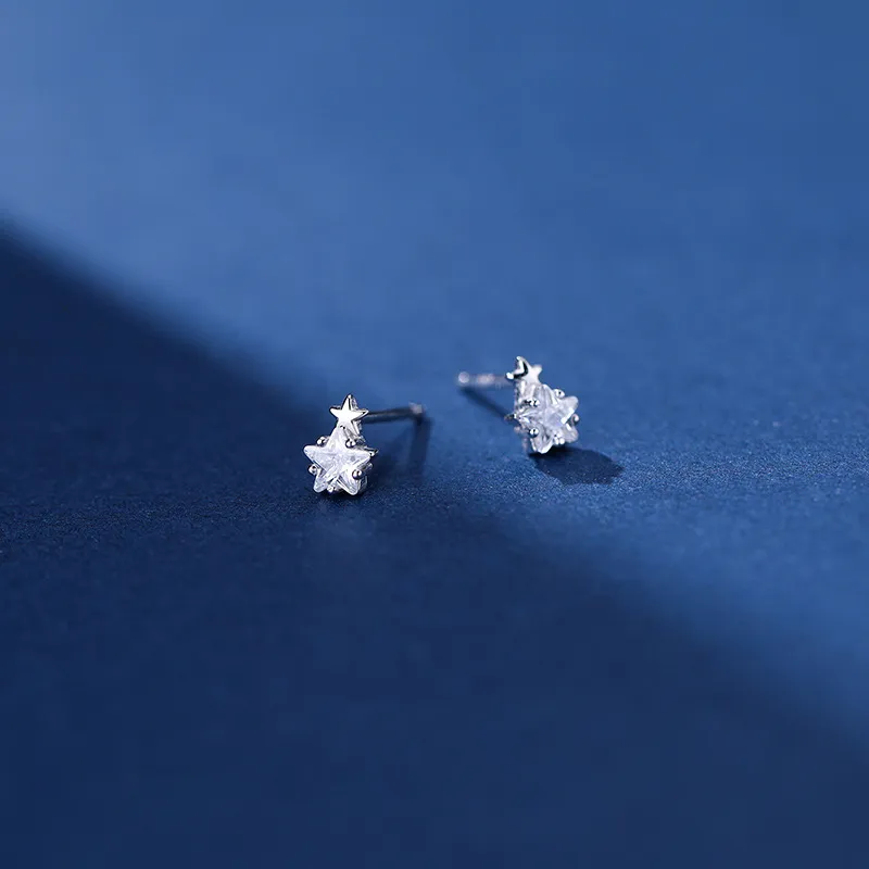 CENTURY&KINDLE S925 Silver Stud Earrings Women's-1