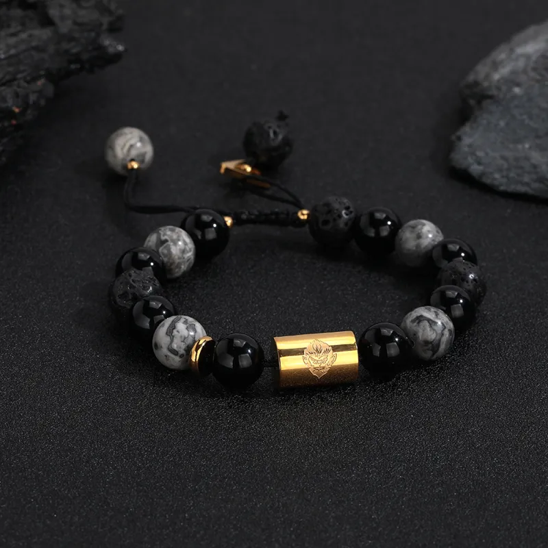 CENTURY&KINDLE Volcanic Stone Bracelets Men's-4