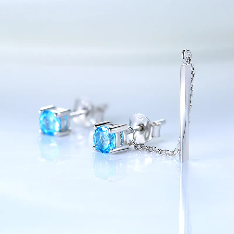 CENTURY&KINDLE Crystal Earrings Women's-11