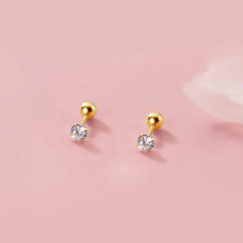 CENTURY&KINDLE S925 Silver Stud Earrings Women's-13