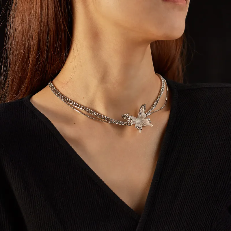 CENTURY&KINDLE Titanium Steel Necklaces Women's-3