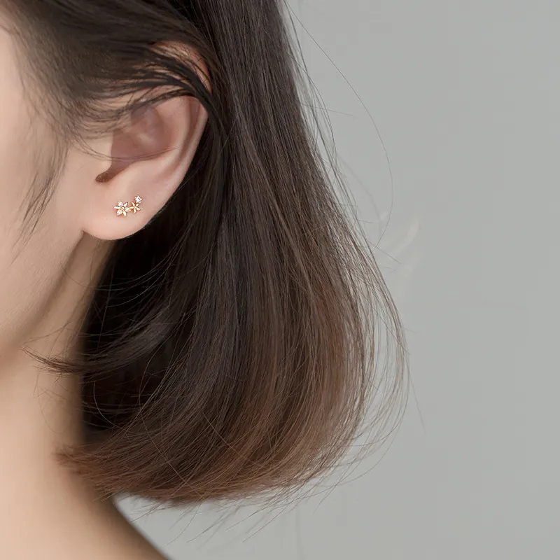 CENTURY&KINDLE S925 Silver Stud Earrings Women's-7