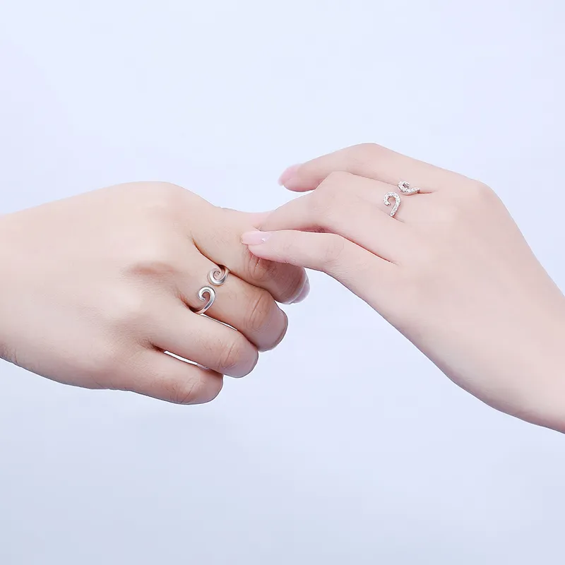 CENTURY&KINDLE S925 Silver Rings Unisex-6