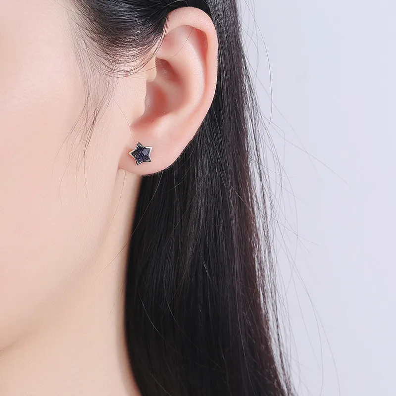 CENTURY&KINDLE S925 Silver Stud Earrings Women's-4