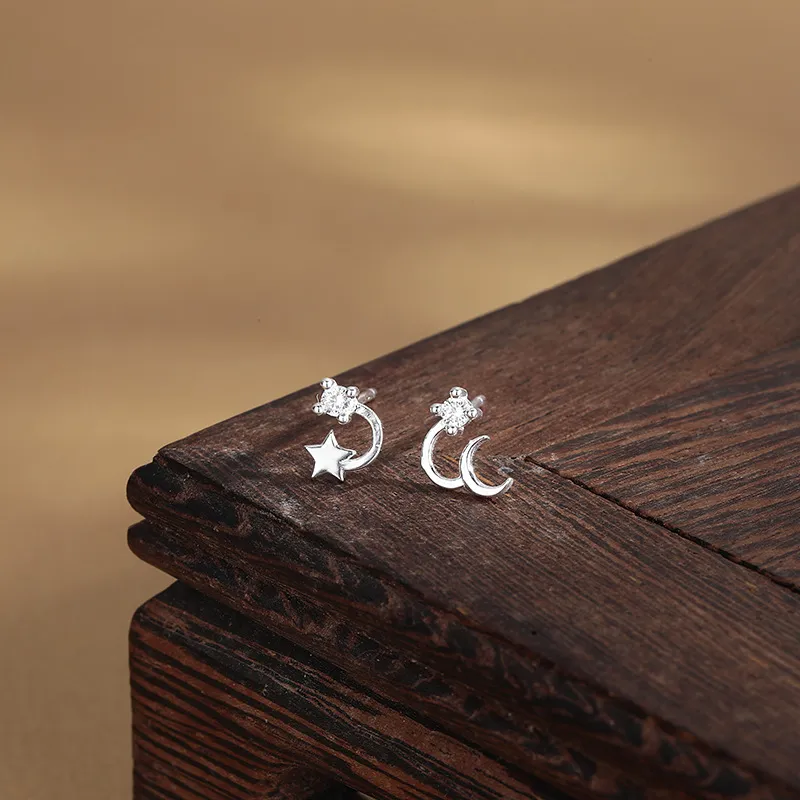 CENTURY&KINDLE 999 Fine Silver Stud Earrings Women's-2