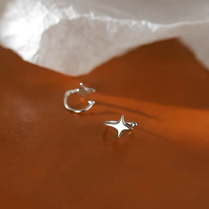 CENTURY&KINDLE S925 Silver Clip On Earrings Unisex-6