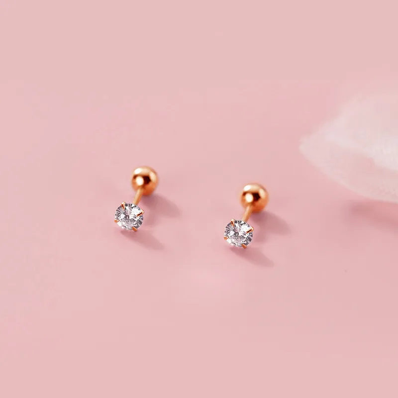 CENTURY&KINDLE S925 Silver Stud Earrings Women's-7