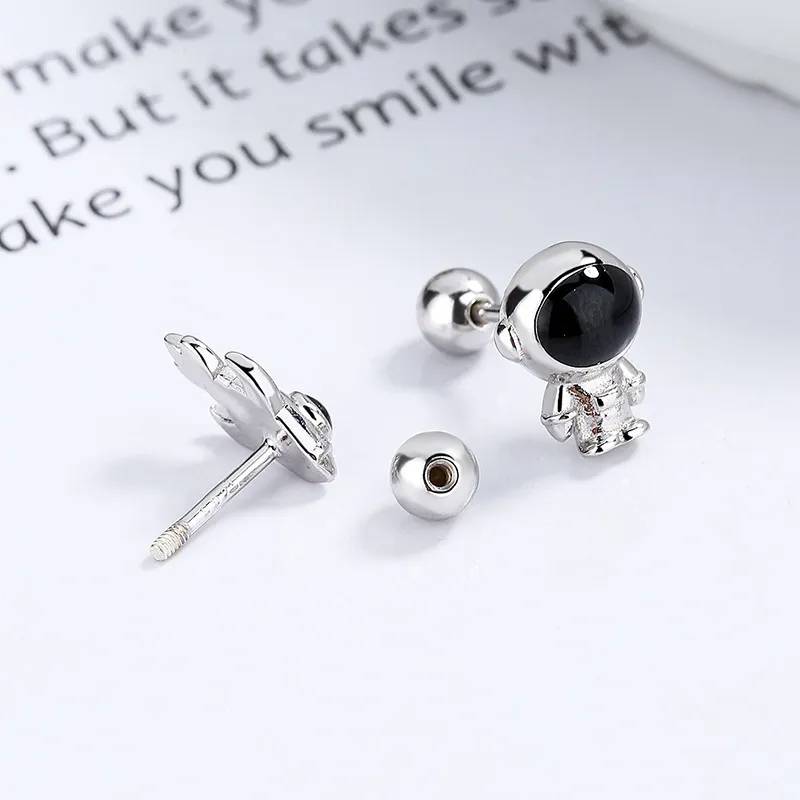 CENTURY&KINDLE S925 Silver Stud Earrings Women's-5