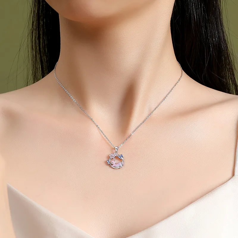 CENTURY&KINDLE S925 Silver Necklaces Women's-1