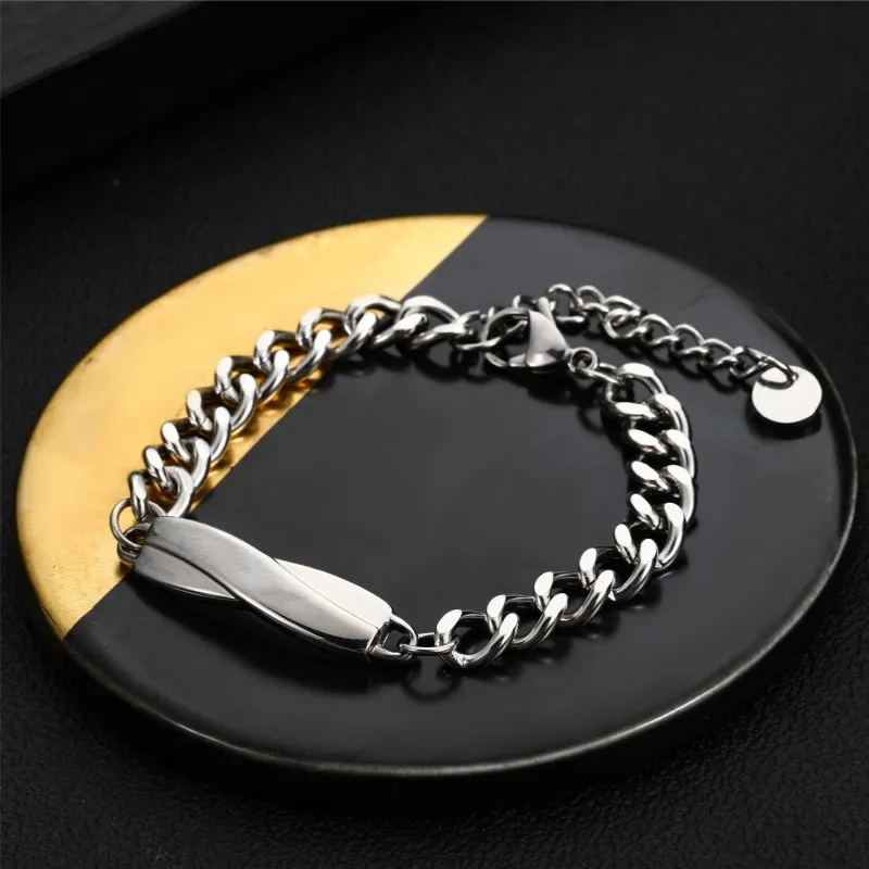 CENTURY&KINDLE Titanium Steel Bracelets Men's-5