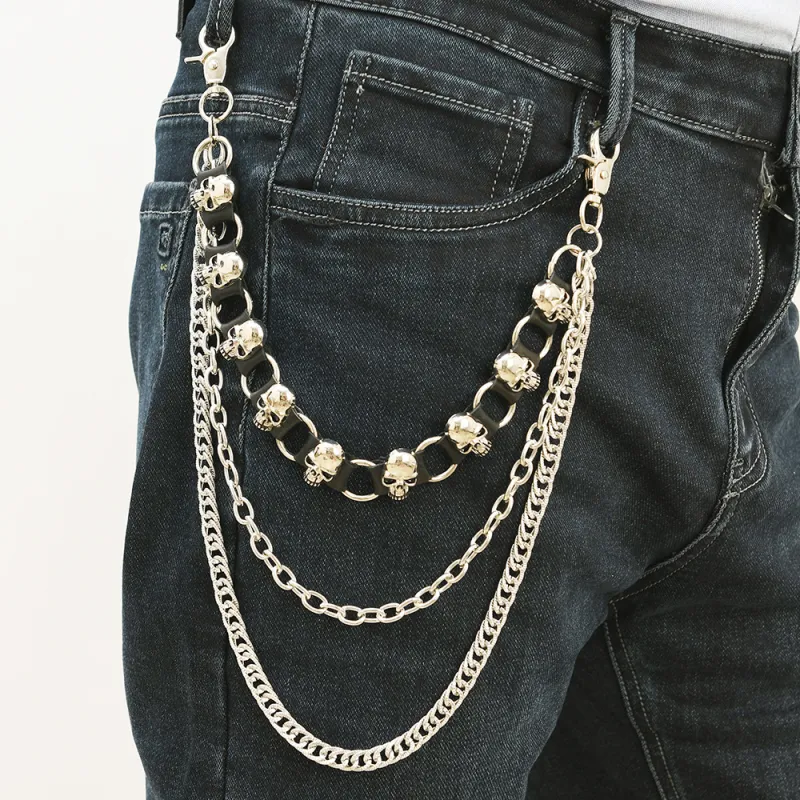 CENTURY&KINDLE Metal Pants Chains Men's-4