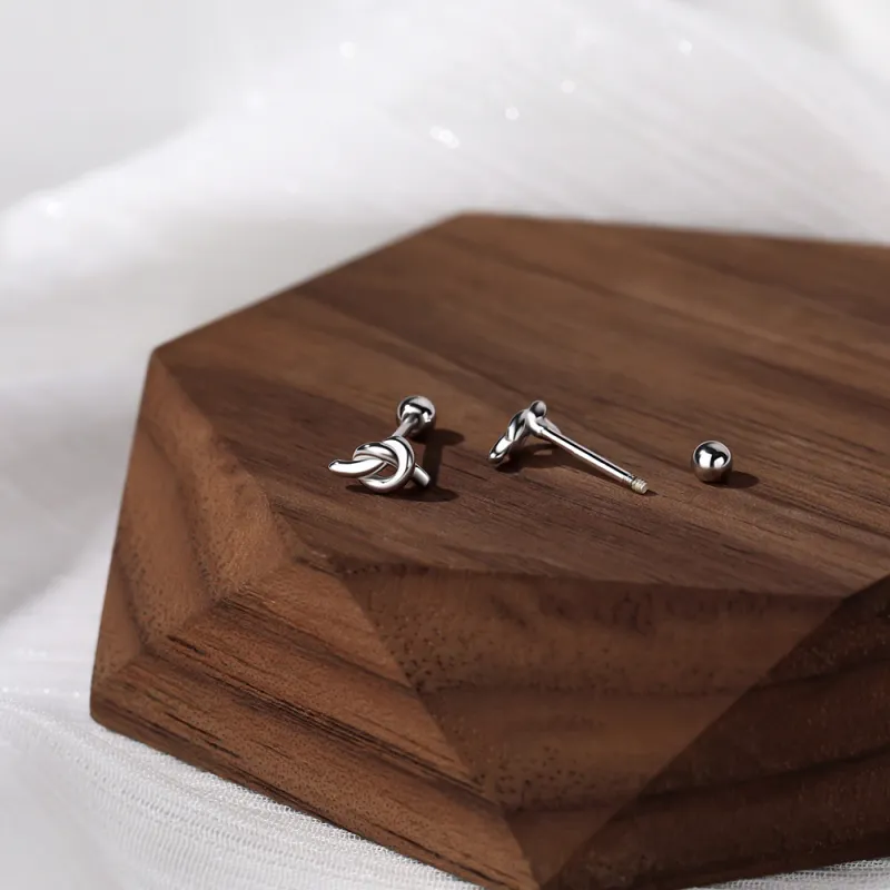 CENTURY&KINDLE 999 Fine Silver Stud Earrings Women's-4