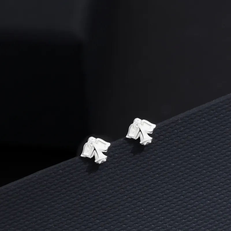 CENTURY&KINDLE 999 Fine Silver Stud Earrings Unisex-2