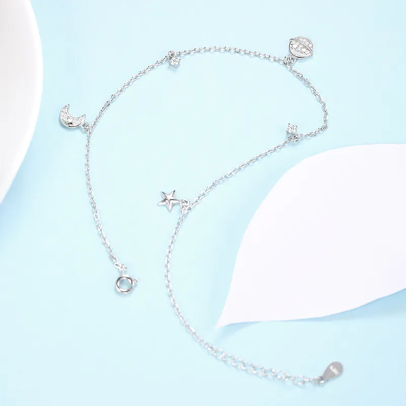 CENTURY&KINDLE S925 Silver Anklets Women's-12