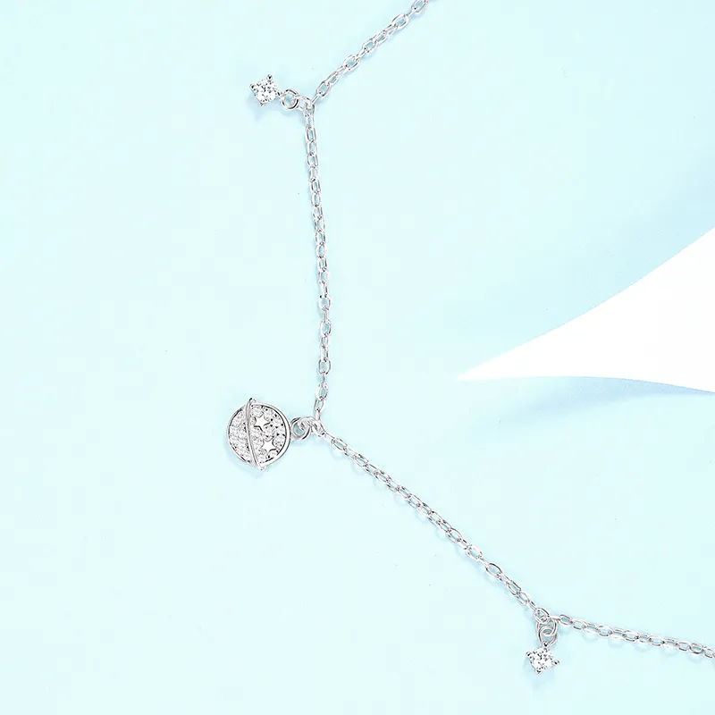 CENTURY&KINDLE S925 Silver Anklets Women's-11