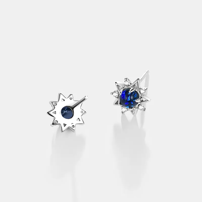 CENTURY&KINDLE S925 Silver Stud Earrings Women's-1