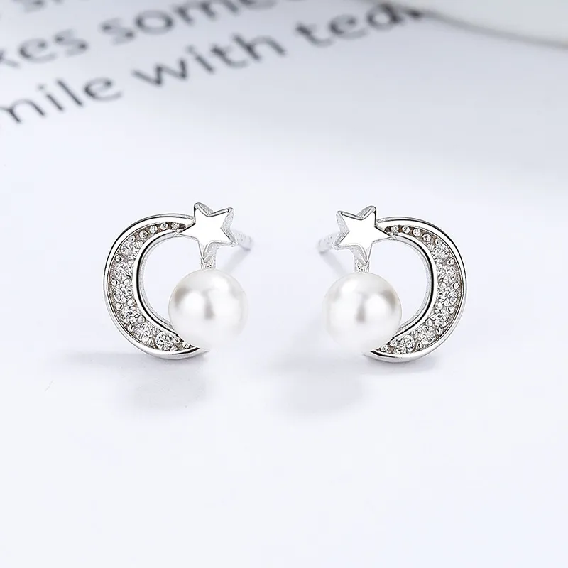 CENTURY&KINDLE S925 Silver Stud Earrings Women's-2