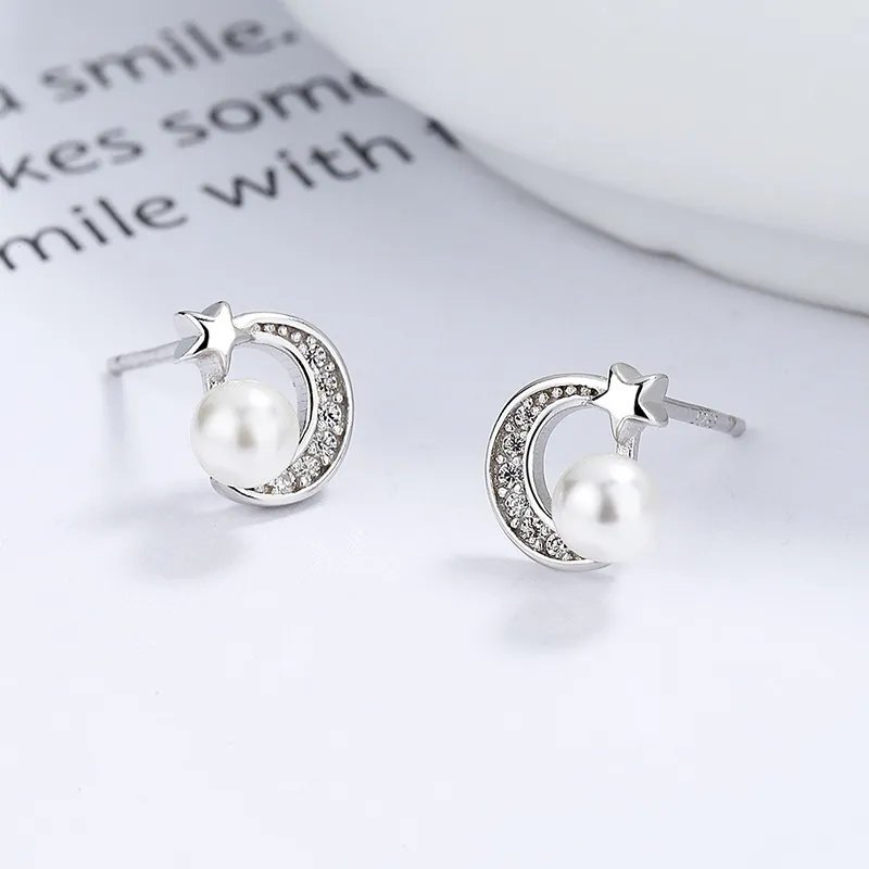 CENTURY&KINDLE S925 Silver Stud Earrings Women's-1