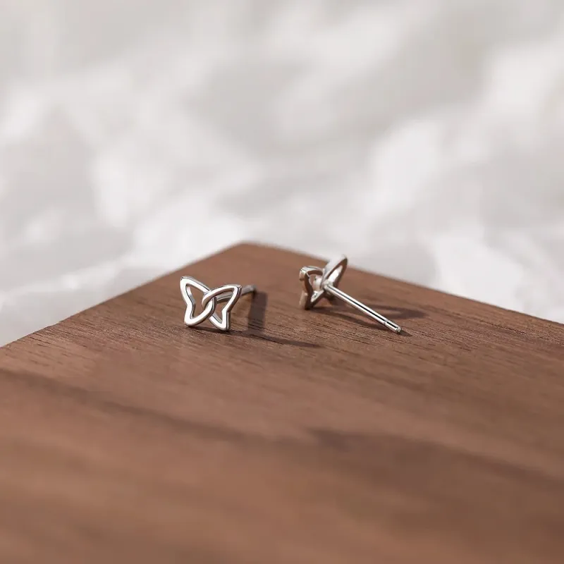 CENTURY&KINDLE 999 Fine Silver Stud Earrings Women's-1