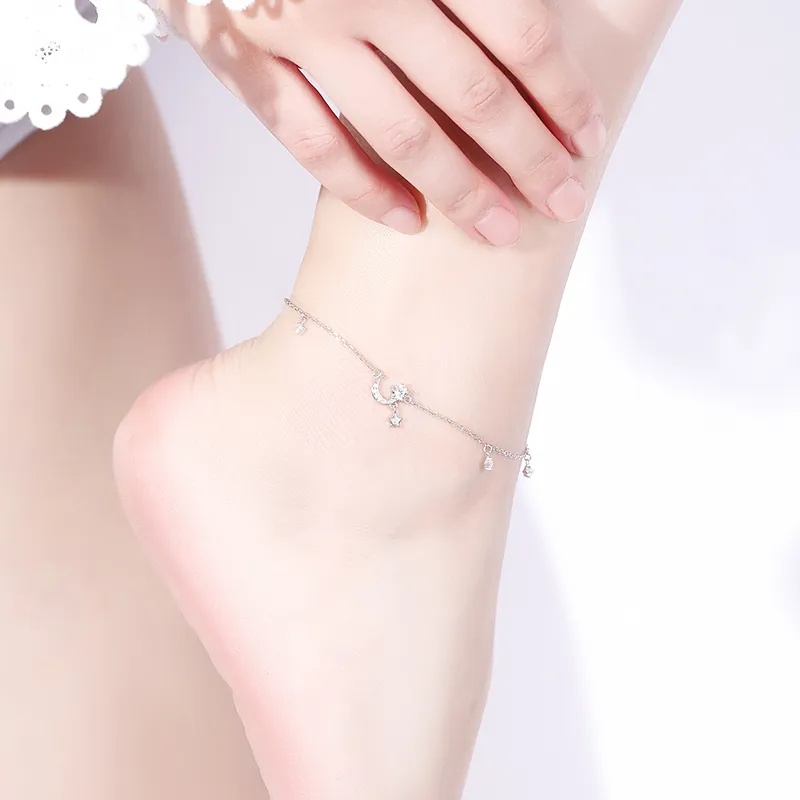 CENTURY&KINDLE S925 Silver Anklets Women's-3