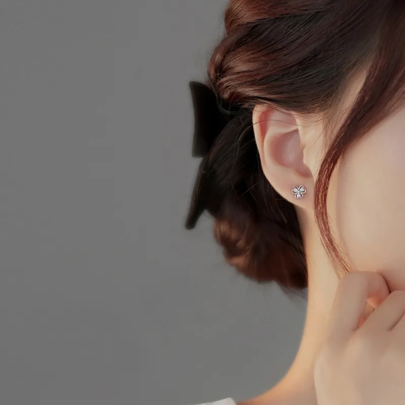CENTURY&KINDLE 999 Fine Silver Stud Earrings Women's-2