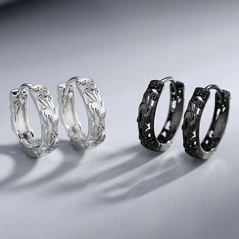 CENTURY&KINDLE S925 Silver Earrings Unisex-9