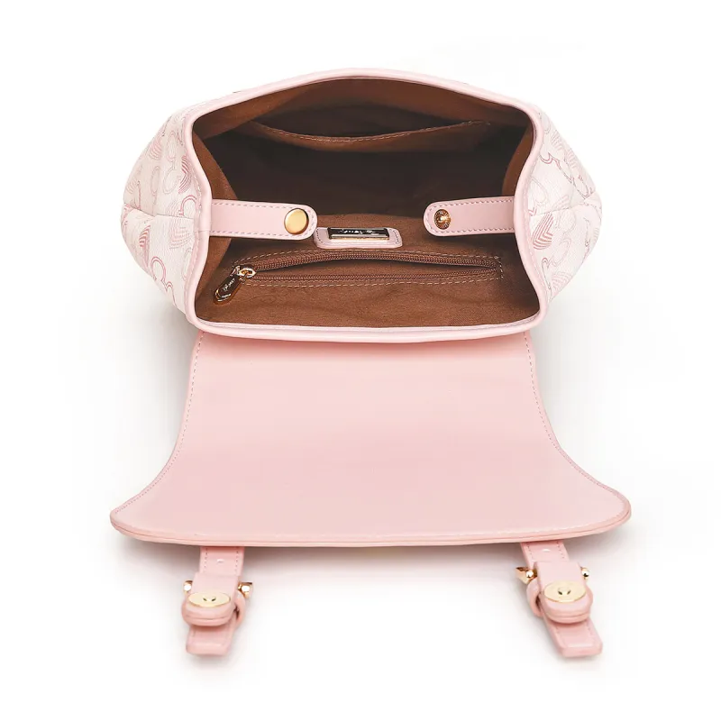 Disney Mickey Series PU Backpack Regular Women's Pink/White/Brown-4