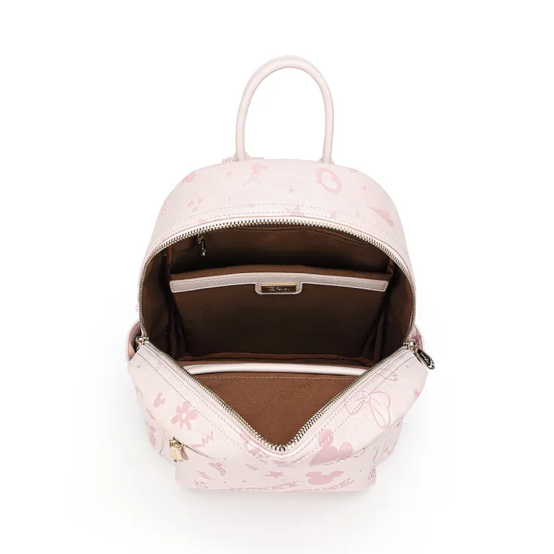 MESUCA Disney, Collaboration Disney Collection PU Backpack Regular Women's Ecru/Pink/Silver-12