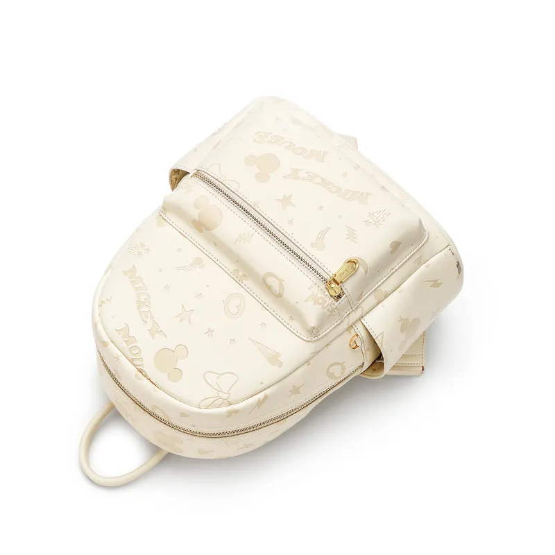 MESUCA Disney, Collaboration Disney Collection PU Backpack Regular Women's Ecru/Pink/Silver-4