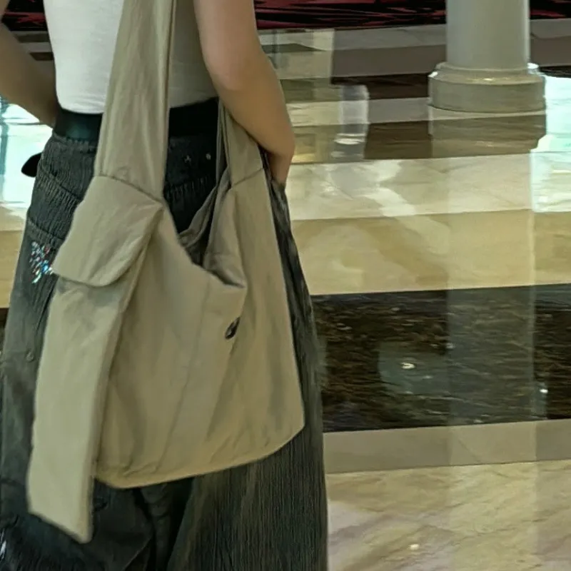 YOOLO Nylon Crossbody Bag Women's Khaki-2