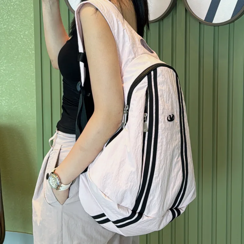 YOOLO Fabric Travel Backpack Tennis Racket Backpack Regular Unisex Smoke Gray Khaki-8