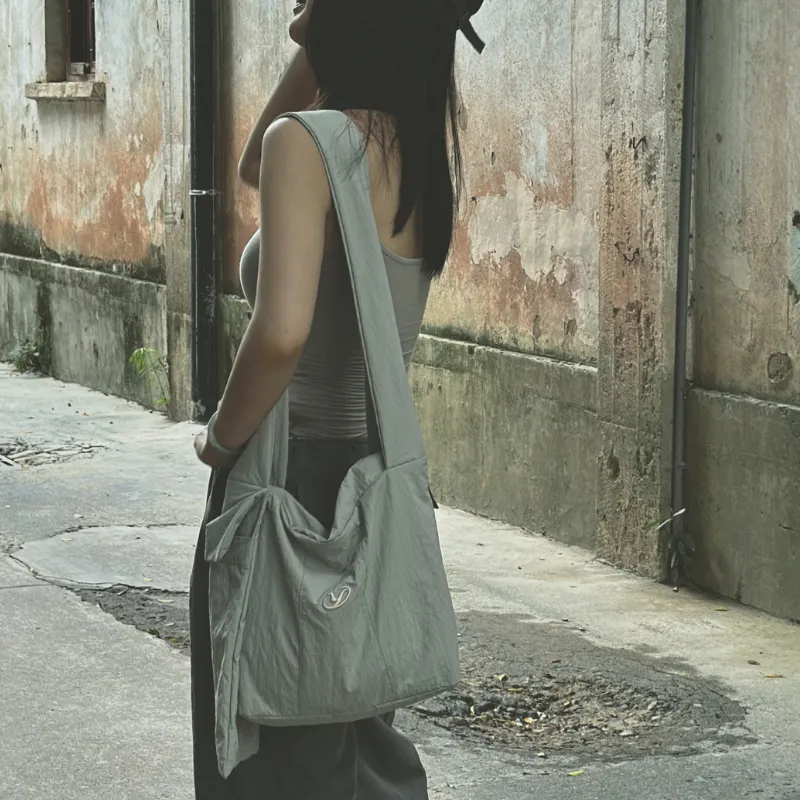 YOOLO Fabric Shoulder Bag Regular Women's Light Gray-3