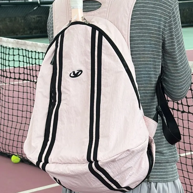 YOOLO Fabric Travel Backpack Tennis Racket Backpack Regular Unisex Smoke Gray Khaki-9