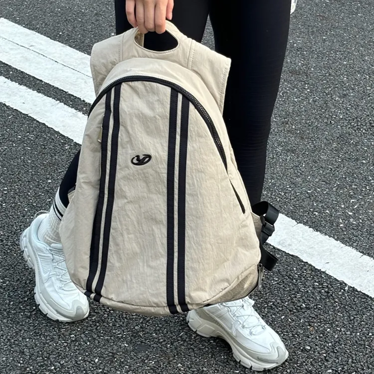 YOOLO Fabric Travel Backpack Tennis Racket Backpack Regular Unisex Smoke Gray Khaki-3