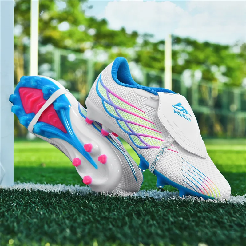 WEJIESS Soft Ground Firm Ground Anti-Slip Wear-Resistant Soccer Shoes Unisex-4