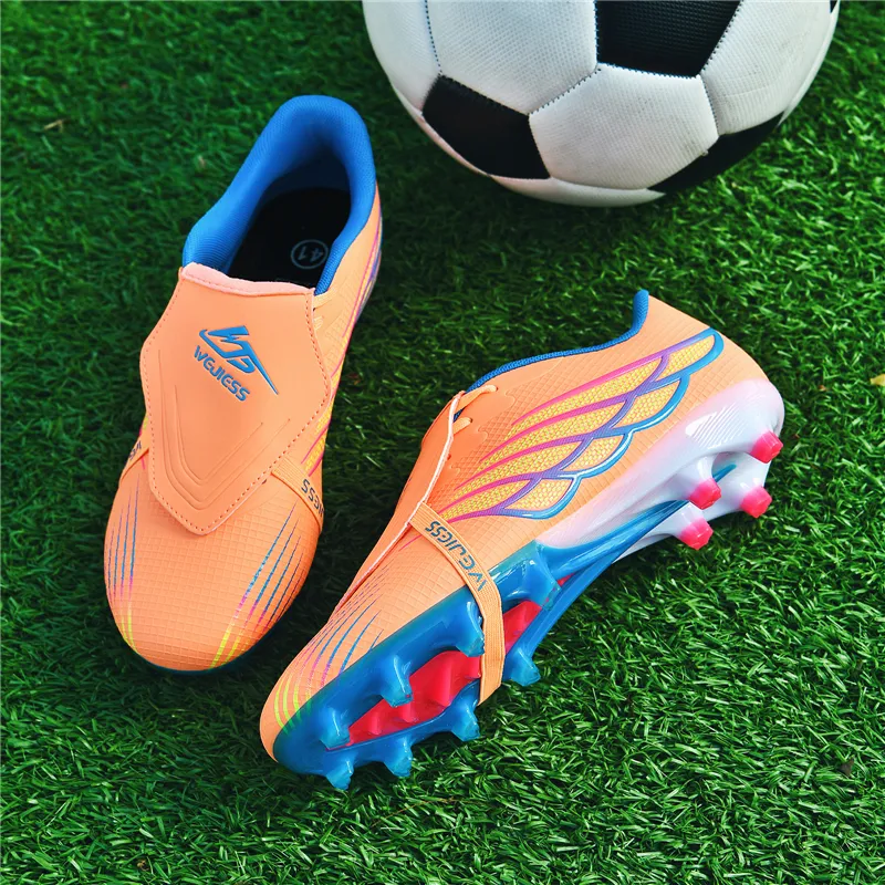 WEJIESS Soft Ground Firm Ground Anti-Slip Wear-Resistant Soccer Shoes Unisex-21
