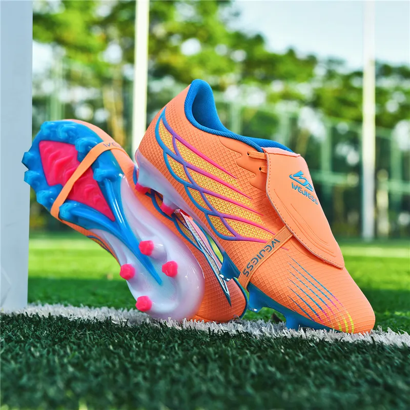 WEJIESS Soft Ground Firm Ground Anti-Slip Wear-Resistant Soccer Shoes Unisex-22