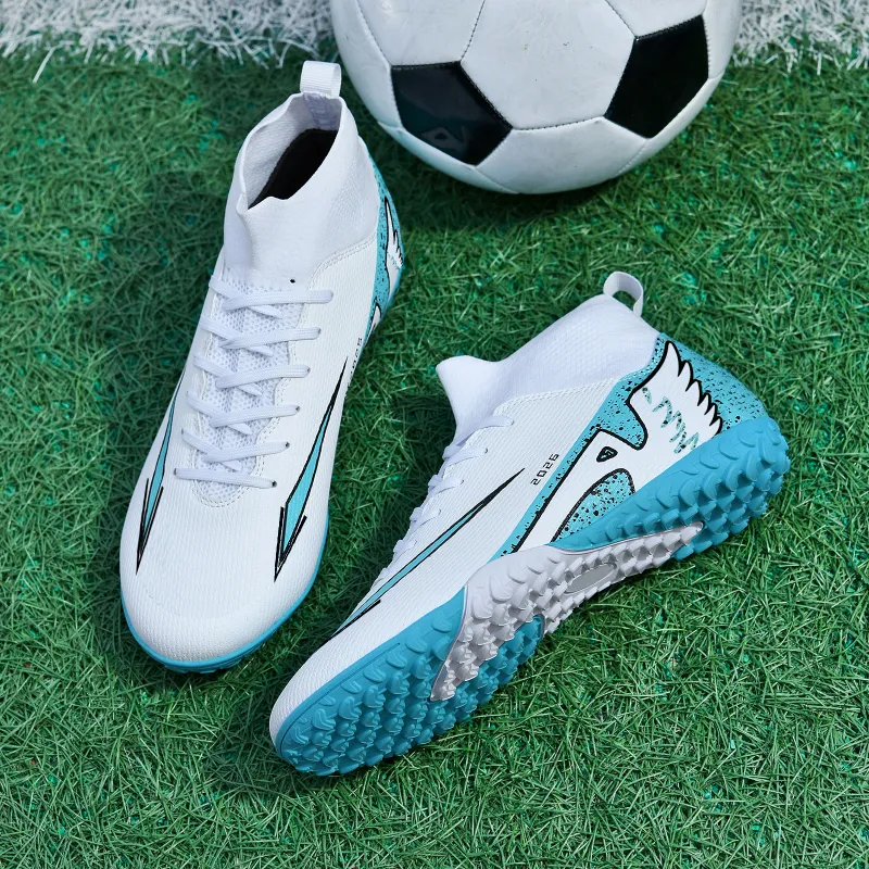 WEJIESS TF Rubber Broken Studs Artificial Ground Anti Slip Wear Resistant Soccer Shoes Unisex-9