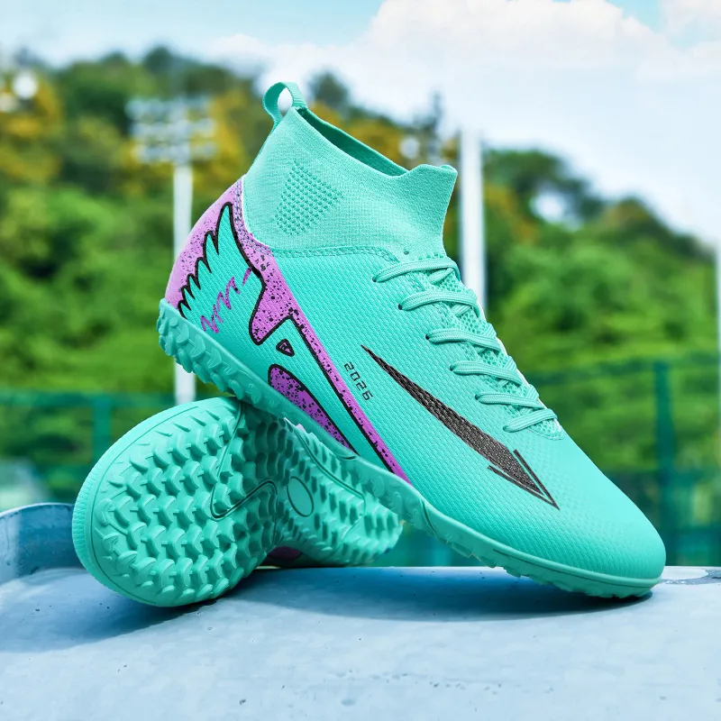 WEJIESS TF Rubber Broken Studs Artificial Ground Anti Slip Wear Resistant Soccer Shoes Unisex-19