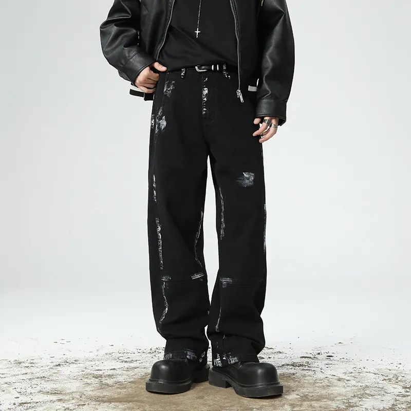 ZENGZHI Jeans Unisex Black-2