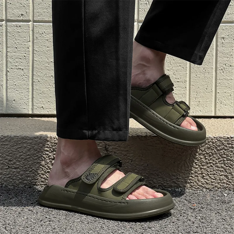 Ritai Slip Resistant Abrasion Resistant Slide Slippers Men's-5