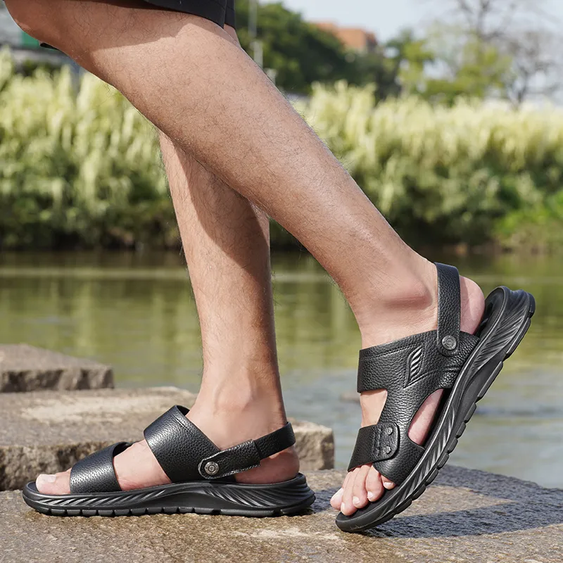 Ritai Beach Sandals Men Brown-4