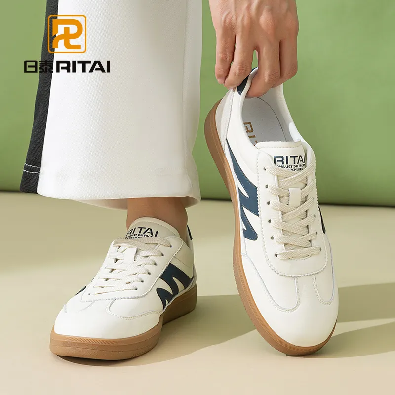 Ritai Anti Slip Wear Resistant Low Top Skateboard Shoes Men's-4