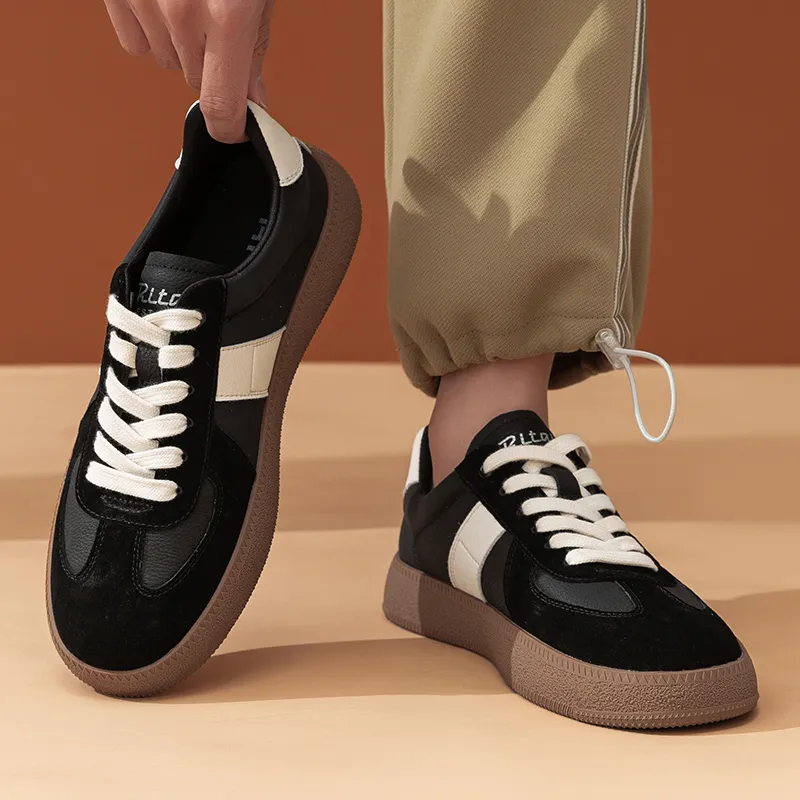 Ritai Anti Slip Wear Resistant Low Top Skateboard Shoes Men's-11