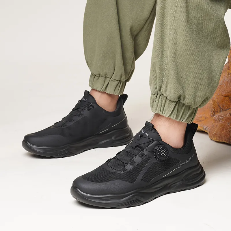 Ritai Anti Slip Wear Resistant Casual Shoes Men's Black-3