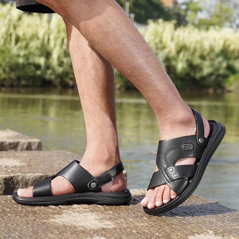 Ritai Beach Sandals Men Brown-4