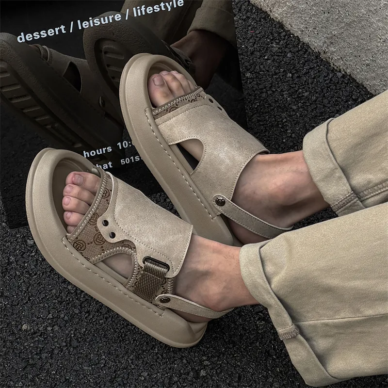 Ritai Beach Sandals Men Olive Green-12